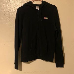 VS PINK Full zip hoodie Sz L